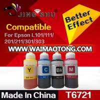 dye ink refill ink T6721/T6641 for Epson inkjet printer L101/L111/L201/L211/L301/L303/L351/L353/L358/L565/L551/L220/ET2500/255